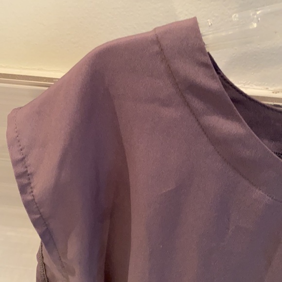 Grey Blouse with Gold Pocket Trim - Picture 4 of 4